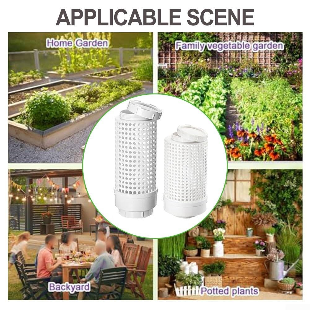 Inground Wurmkomposter PVC Outdoor Garten Hochbeet Abfall Recycling Mülleimer mit sicherem Deckel und optimaler Luftzirkulation für effiziente Küche Schrott und Gartenabfall Decom (2 Stück