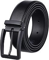 Weifert Men's Stretch Woven Elastic Braided Belt - 1.3" Wide No-Hole Dress Belt for Jeans & Work, Black