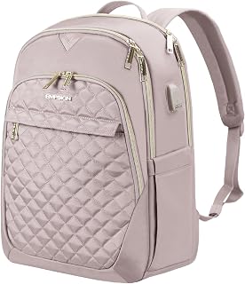EMPSIGN 15.6 Inch Laptop Backpack Laptop Bag for Women Men, Business Work School Travel Backpack with USB Charging Port
