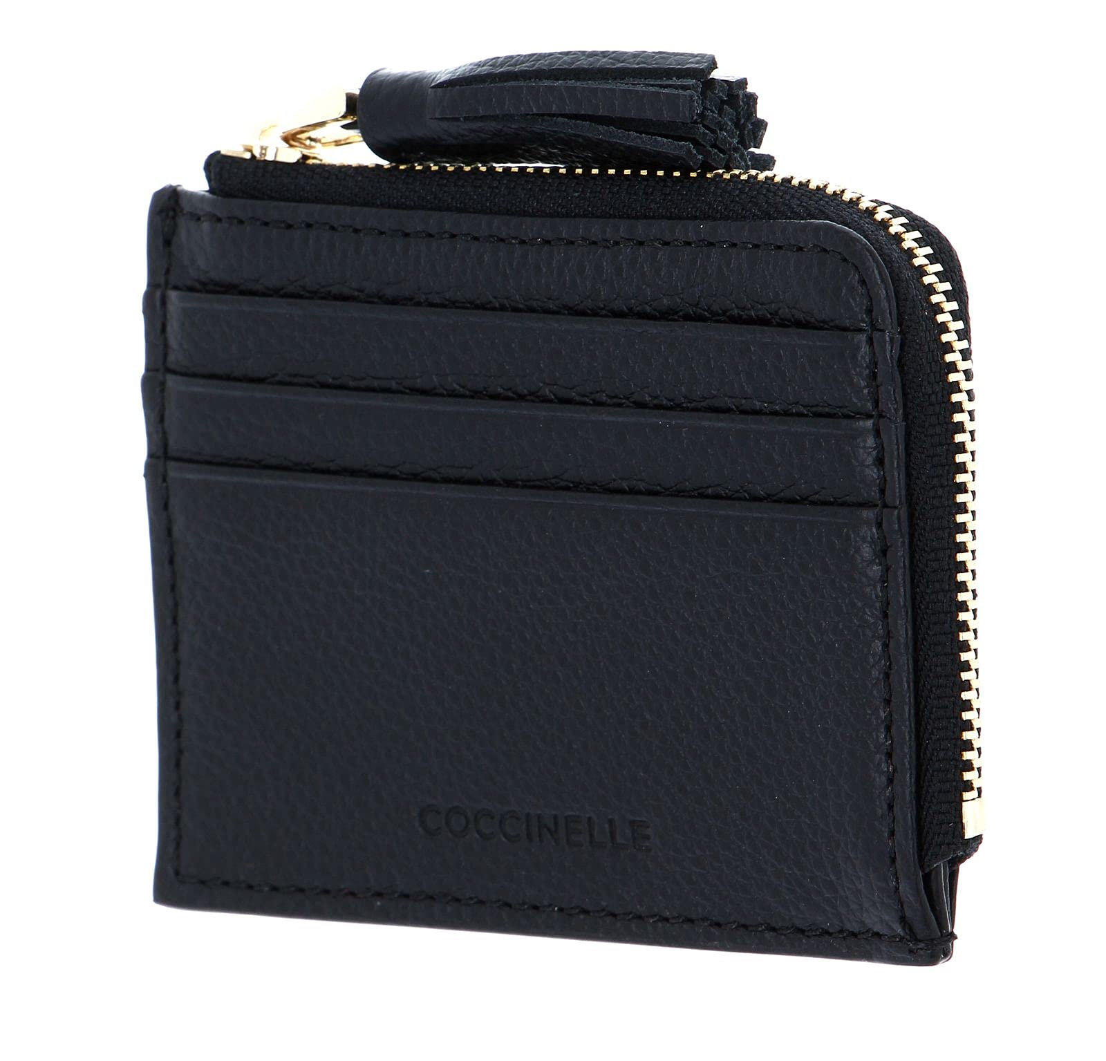 Coccinelle Pelle porta carte di credito Tassel Credit Card Holder Noir nero