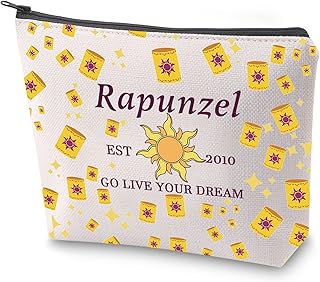 ZJXHPO Princess Tangled Survival Kit Tangled Go Live Your Dream Makeup Bag Tangled Dream Toiletry Bag Fairy Tales Lover Makeup Bag with Zipper (C-Rapunzel)
