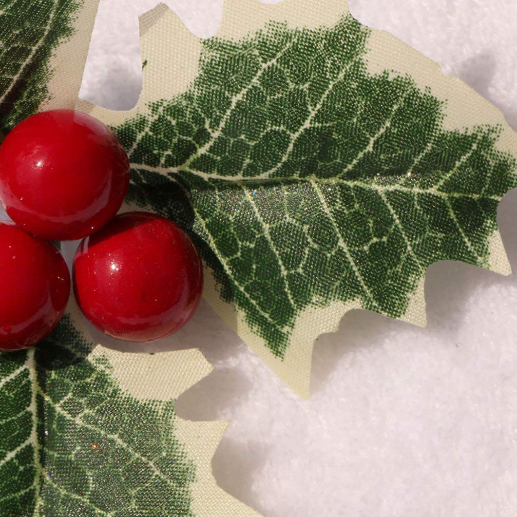 210 Pièces Noël Baies, Baies De Houx Artificielles, Noël Fausses Baies, Noël En Or Rouge