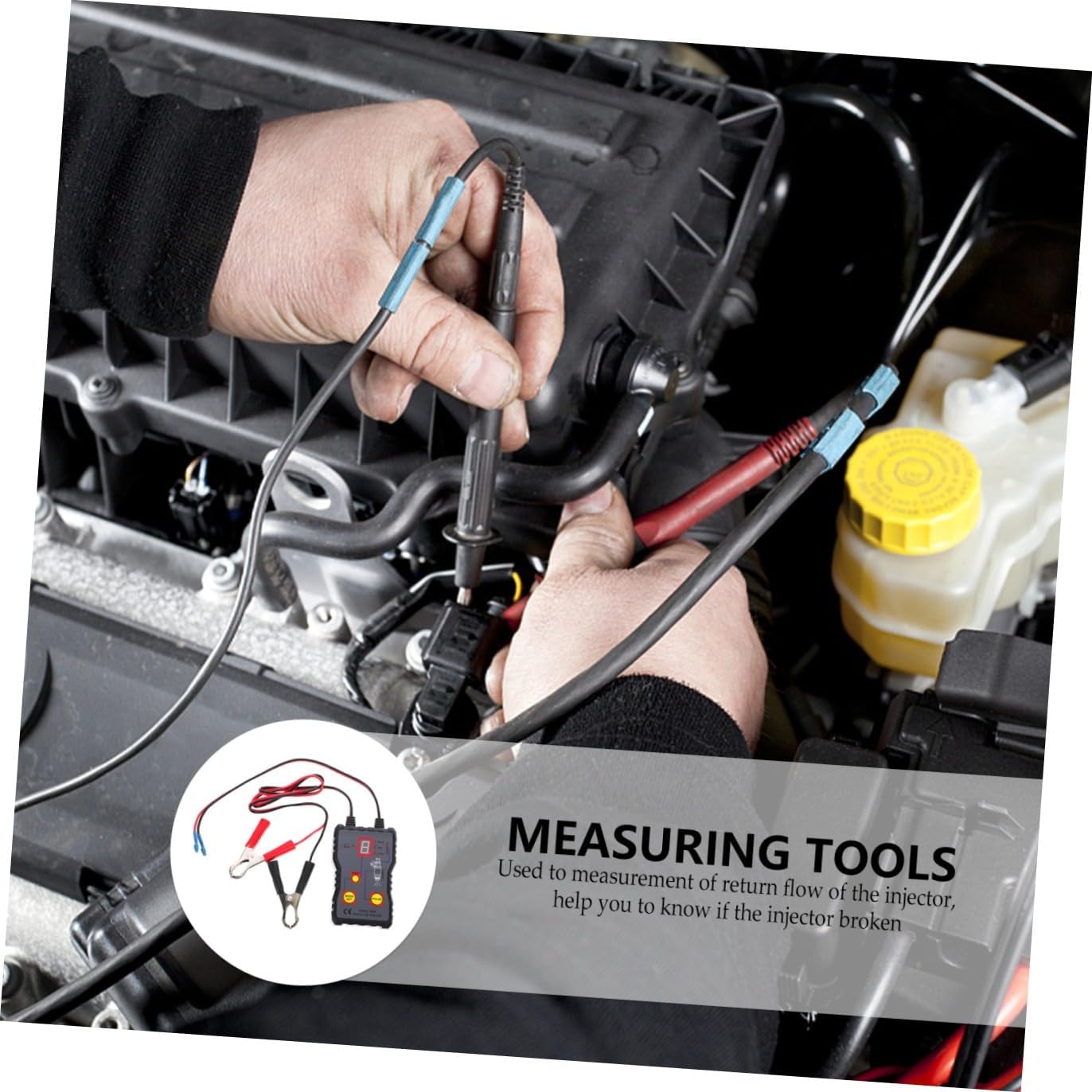 Auto Injector Testing Tool Car Fuel Injector Detector for Petrol Vehicles Durable and Recyclable Design Easy Diagnosis of Fuel Issues