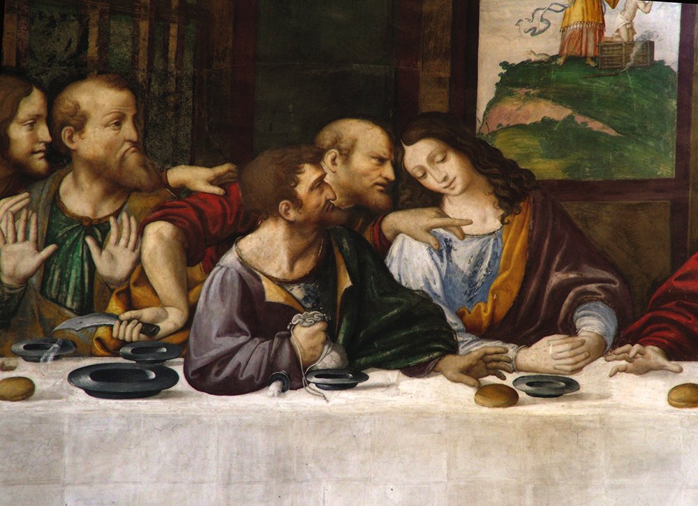Réplica Última Cena de Da Vinci mate pequeña, arte sin reflejos 3