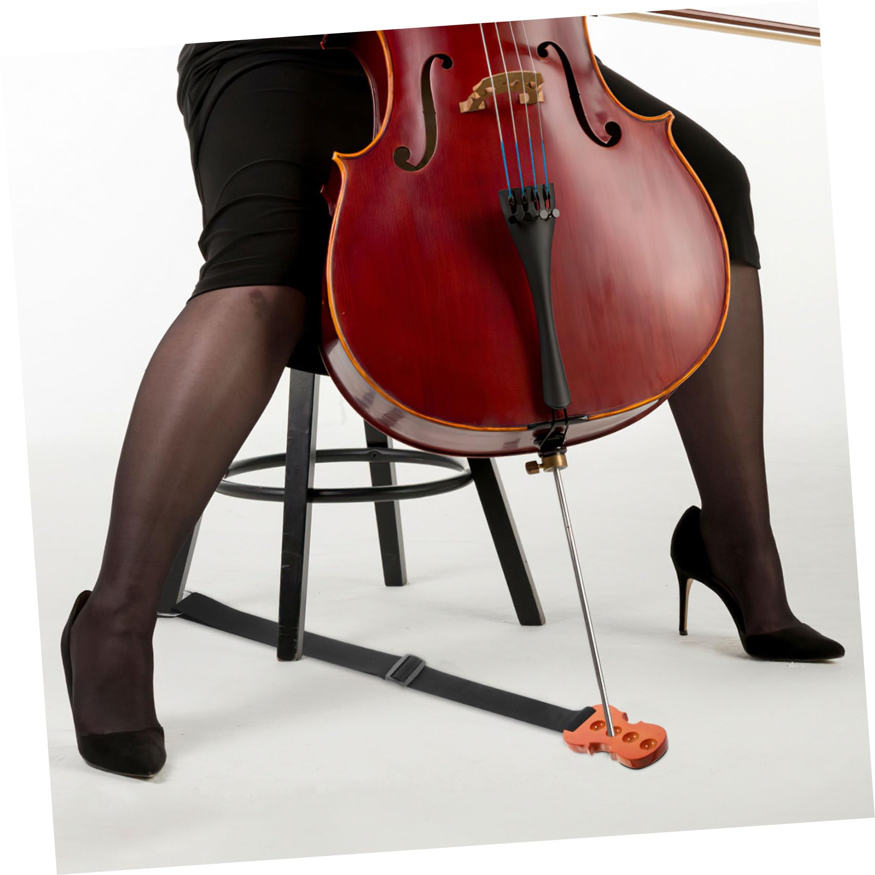 GLEAVI Cello Antiskid Pad Verstellbarer Endpin Halter Rutschfeste Matten Für Cello Stabiler Endpin Nylon Langlebig Und Praktisch Für Cellisten