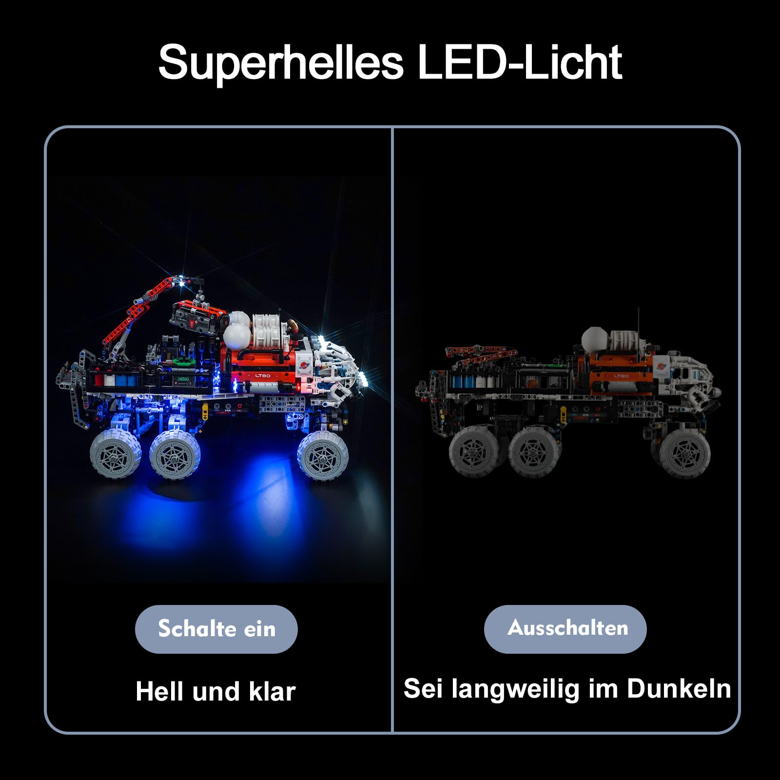 Kit di luci a LED per Lego 42180 Mars Crew Exploration Rover (Non Lego), set di illuminazione a LED per Lego Technic Mars Crew Exploration Rover Set giocattolo creativo
