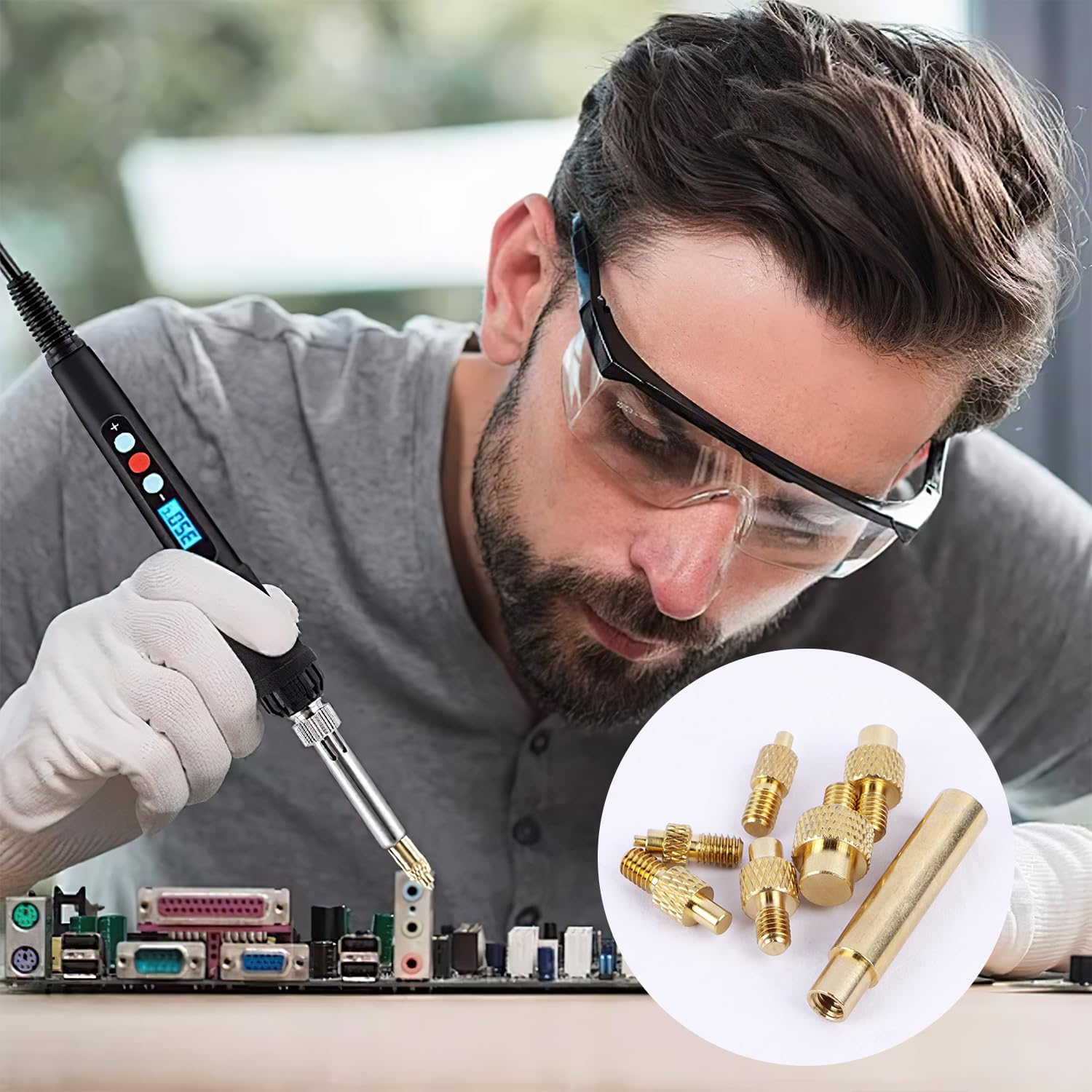 Wkład gwintowany nakrętki dociskowe 3D mosiądz nakrętki M2 2,5 M3 M4 M5 M6 M8 nakrętki wkręcane akcesoria Heat Insert zestaw do wytapiania projektów 3D