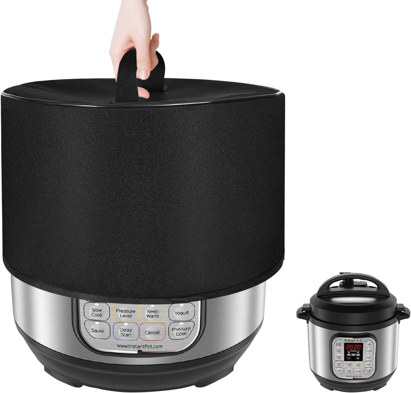 Electric Pressure Cooker Cover for Instant Pot Duo 7-in-1 Mini 3 Quart, Waterproof, Dustproof, Black Nylon Electric Pressure Cooker Cover for Instant Pot Duo 7-in-1 Mini 3 Quart, Waterproof, Dustproof, Black Nylon