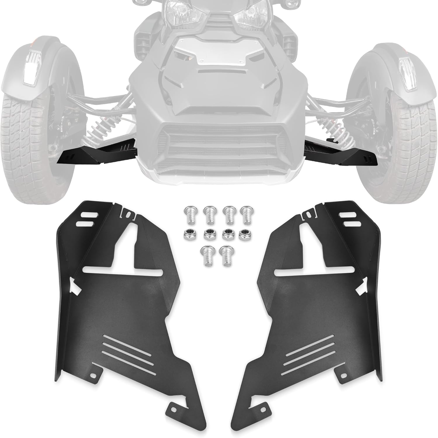 A-Arm Splash Guards for The Can-Am Ryker All Models Compatible with ACE 600/900/ Rally/Sport Edition (2018-2025) | Aluminum A-Arm Protectors Replace OEM #219400863