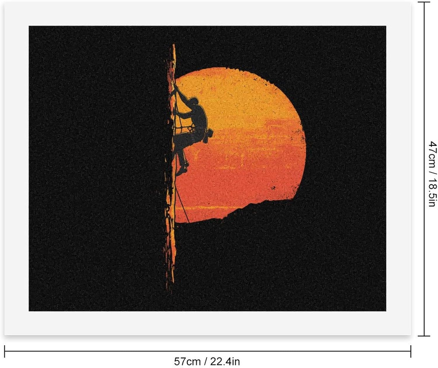 Rock Climbing at Sunset Paint by Numbers for Adults DIY Oil Painting Kit Digital Paintings on Cotton Abstract Artwork 22x18 Inch