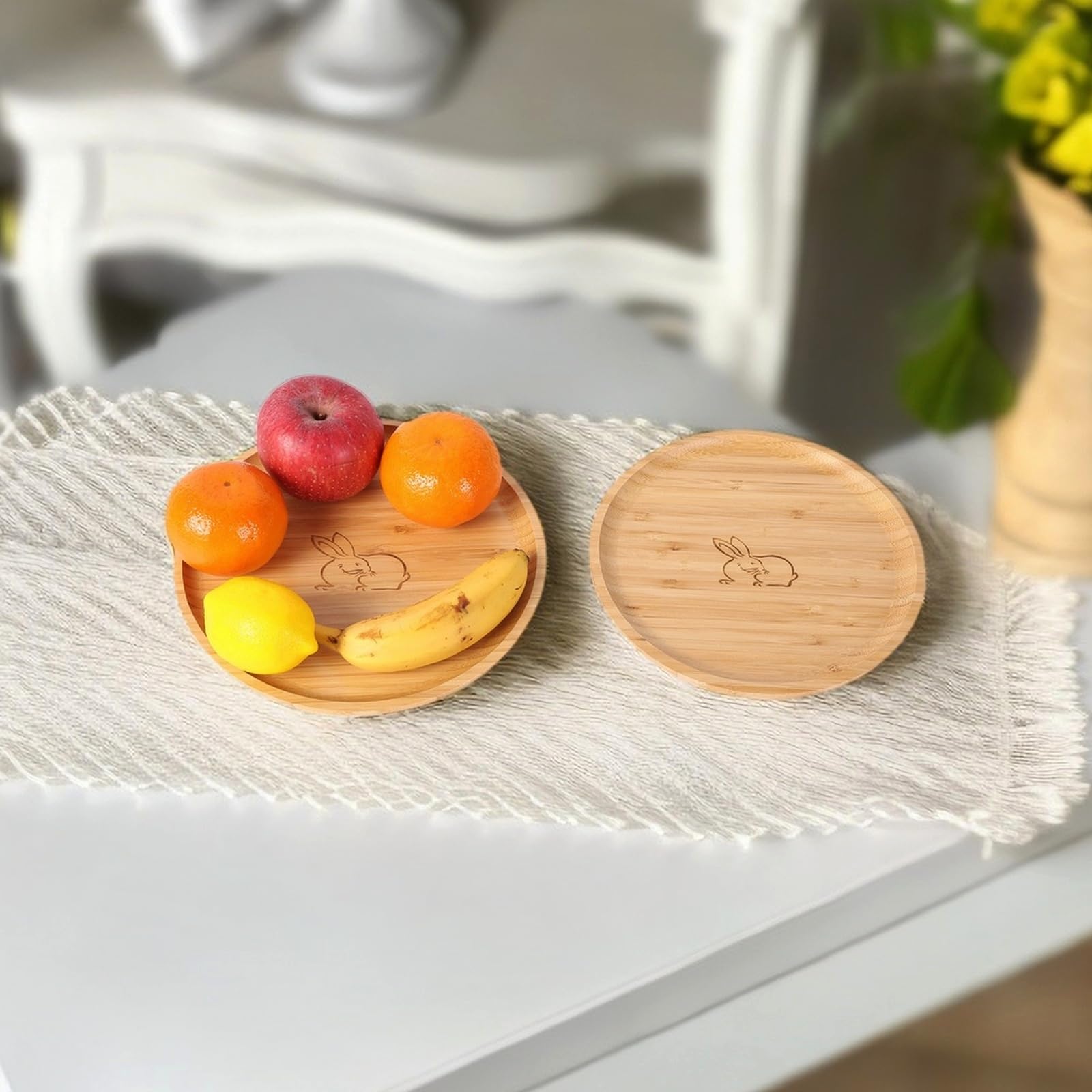 WW STYLE Bambus Teller im 2er-Set, se Hase Design, Bambus Geschirr  Speiseteller, Holzteller, Dekoteller, Kinderteller, Kindergeschirr,  Geschenk Ostern Geburtstag Familie Freunde Kinder : Amazon.de: Kche,  Haushalt & Wohnen