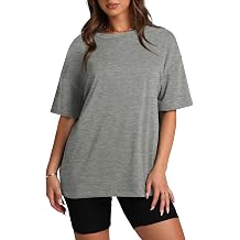 Oversized T Shirts for Women Summer Crewneck Short Sleeve Basic Tops Loose Fit