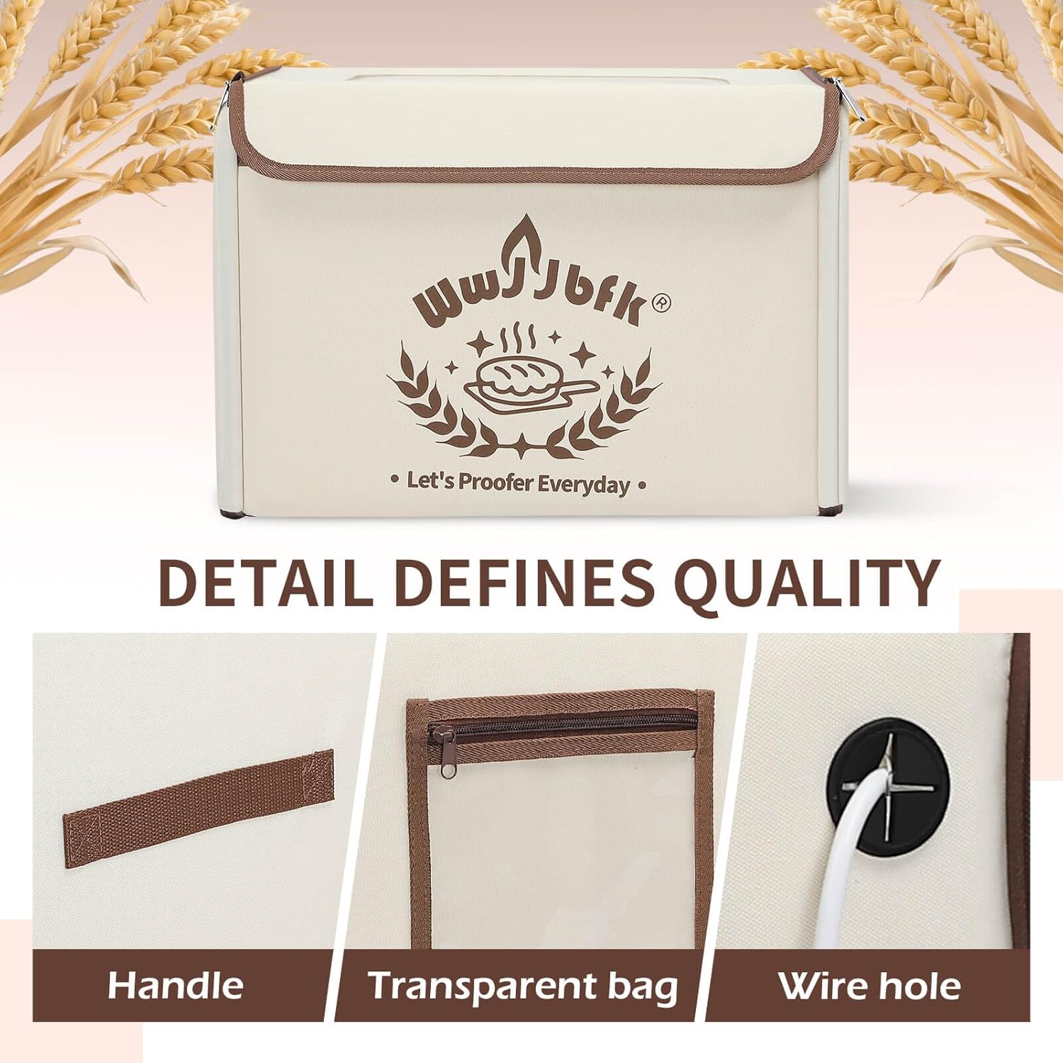 Wwyybfk Bread Proofing Box with Temperature Control, Foldable Dough Fermentation Box for Sourdough, Pizza Dough & Home Baking, Keeps Dough Warm in Cold Kitchens