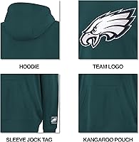 Vista 5 de Ultra Game Sudadera con capucha oficial de la NFL para niños, mezcla de poliéster cálido