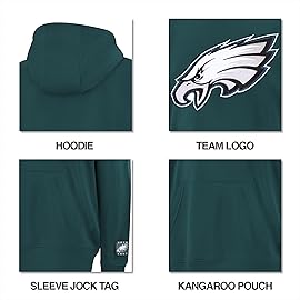 Ultra Game NFL Official Youth Super Soft Premium Pullover Hoodie Sweatshirt - Warm Polyester Blend, Kansas City Chiefs, Team Color, 14-16