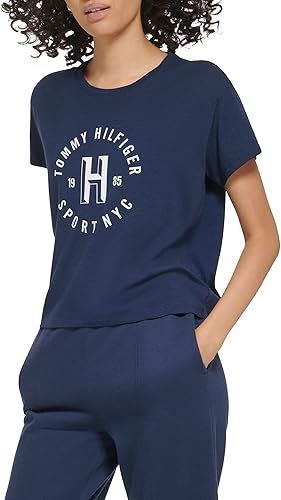 Miniatura 5 de Tommy Hilfiger Camiseta de manga corta con estampado en el pecho para mujer