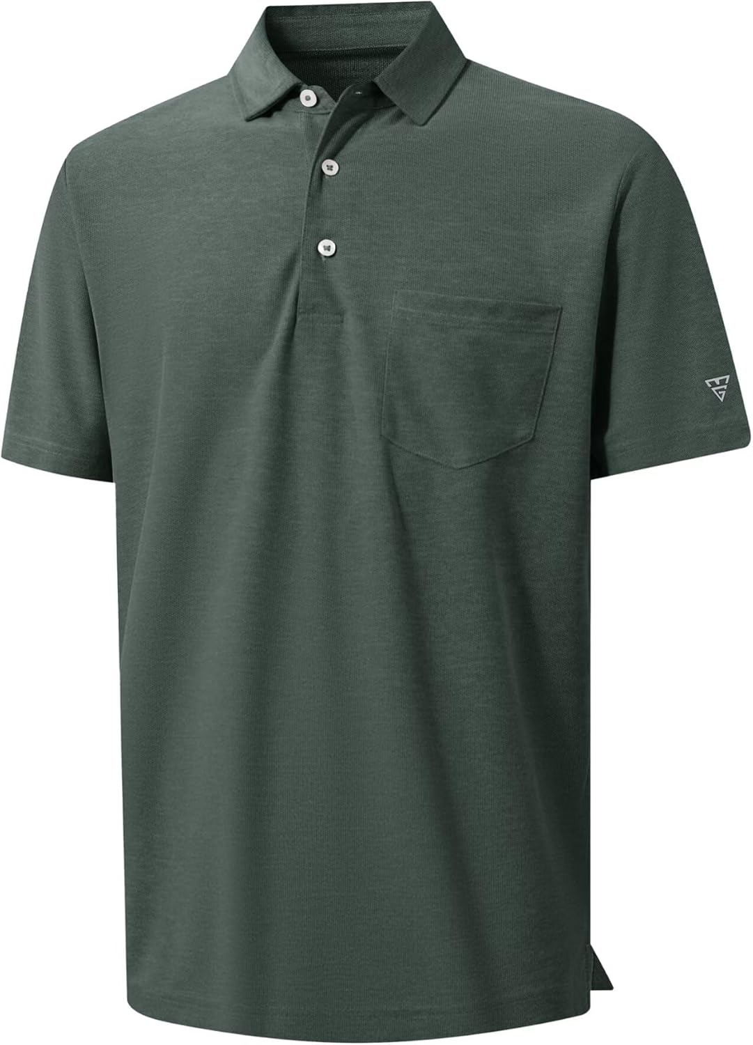 M MAELREG Golf Shirts for Men Heather Pocket Lightweight Moisture Wicking Cllared Stretch Mens Polo Shirts Short Sleeve