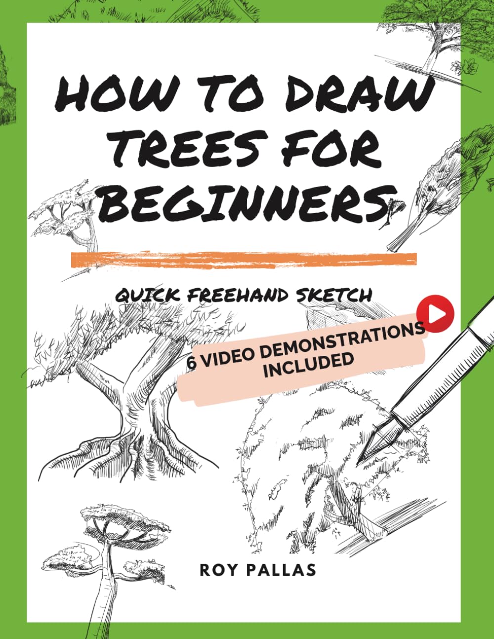 How to draw trees for beginners: Quick freehand sketch