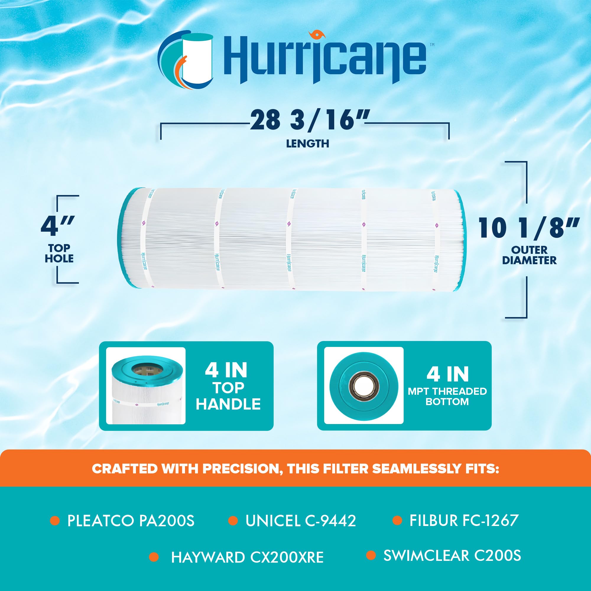 Amazon.com : Hurricane HF9442-01 Advanced Pool Filter - USA Made