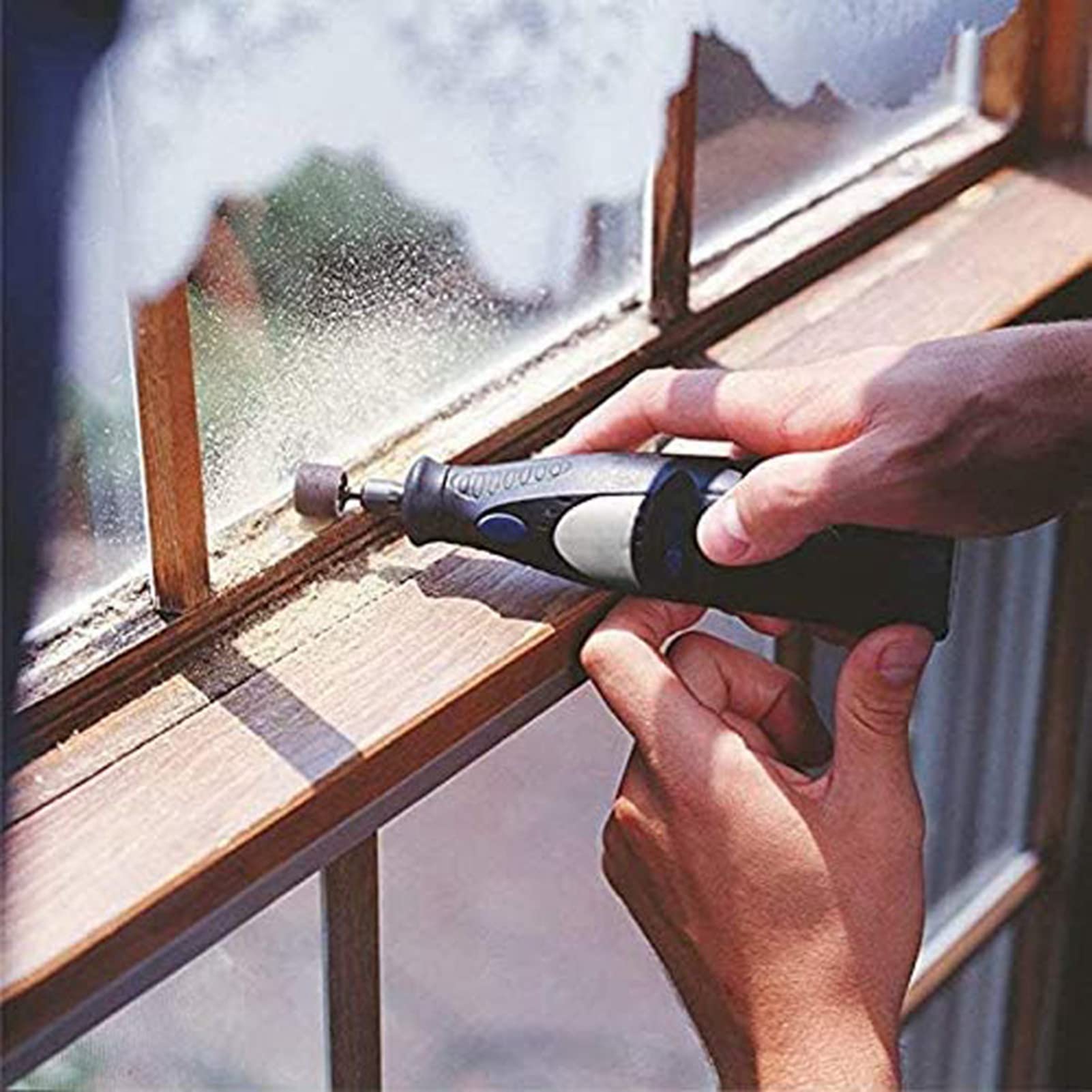 Set Levigatura Per Dremel | 150 Pezzi Con Cilindri Abrasivi E Mandrini | Grana 80 E 120