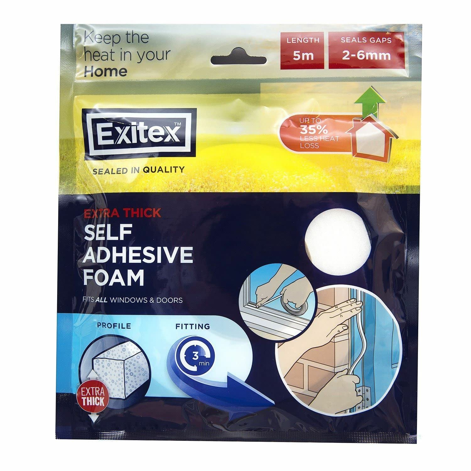 Extra Thick S/A Foam White 5MTR