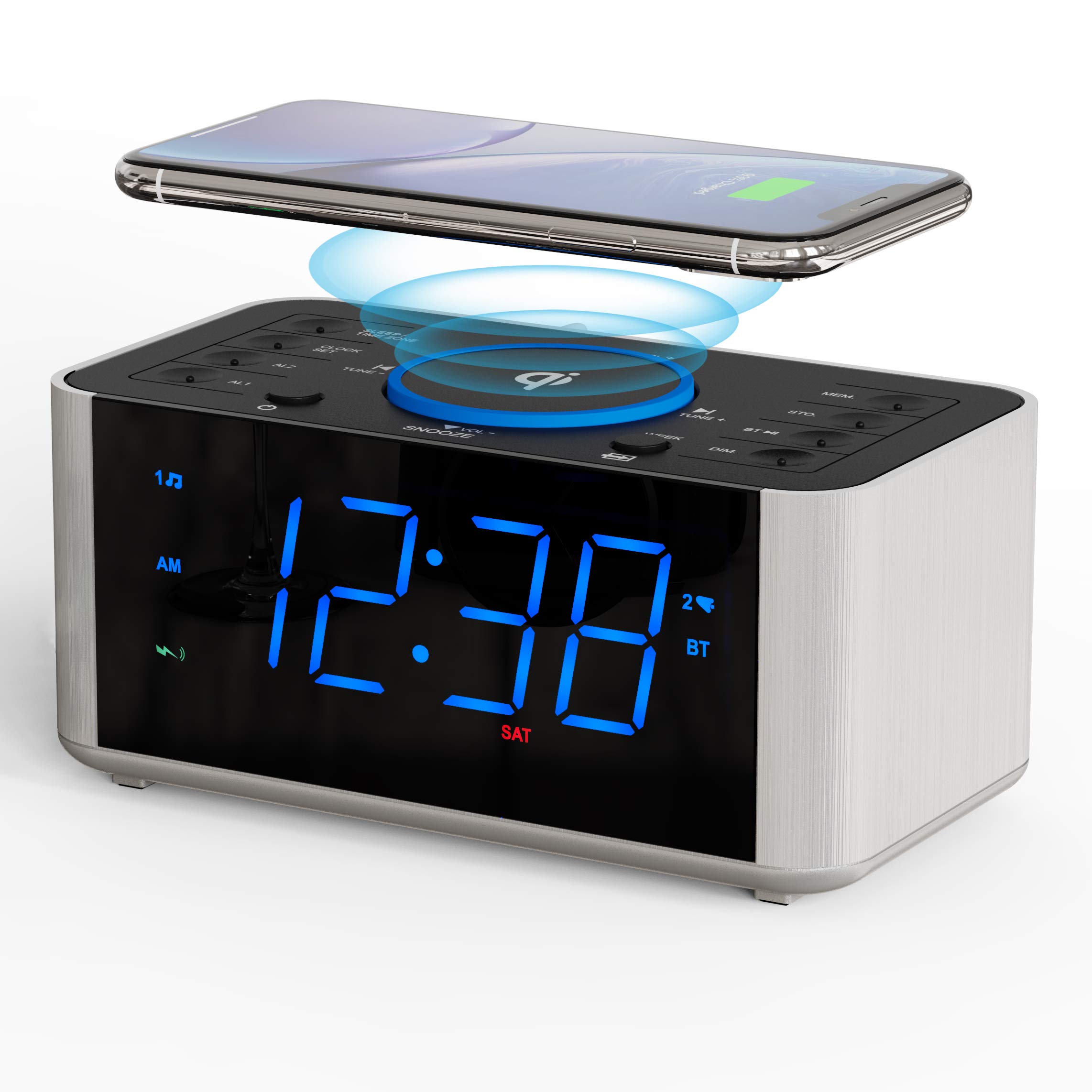 iTOMAiTOMA Alarm Clock Radio with Dual Alarm,