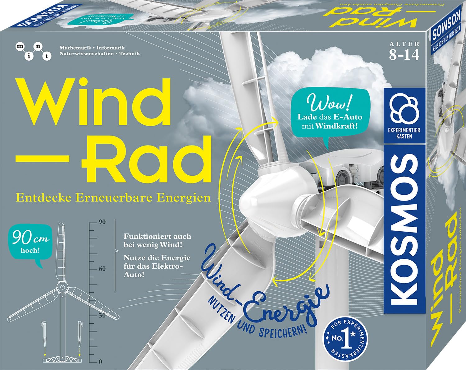 Wind-Rad: Experimentierkasten | Zestaw do montażu wiatraka do wytwarzania energii bez emisji, nadaje się do użytku na zewnątrz