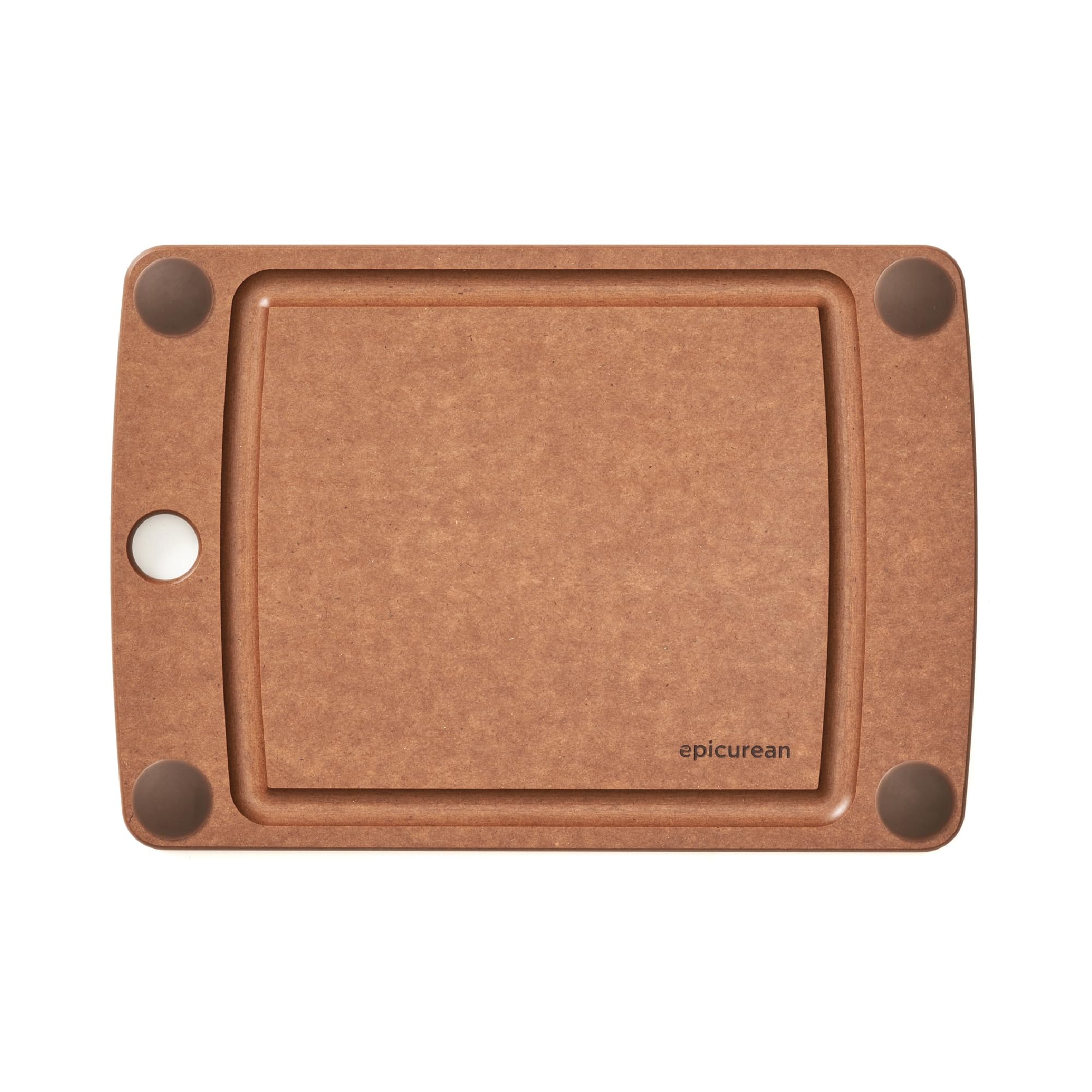 Epicurean 505-100703002 All-in-One Cutting Board with Non-Slip Feet and Juice Groove, Composite, Nutmeg/Brown