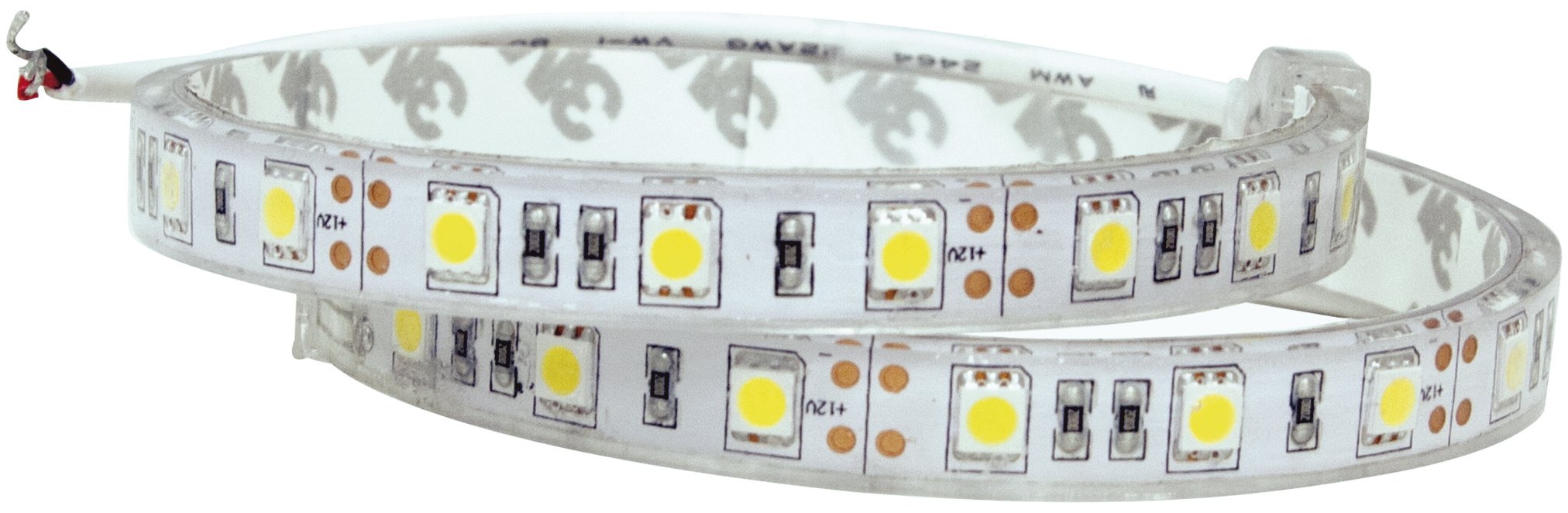 Buyers Products 5622537 24 Inch LED Strip Light w/ 3M Adhesive Back, Clear and Cool Color, Cut to Fit, Strip Lighting for Trucks, Trailers, Toolboxes &amp; More