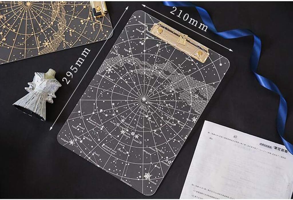 PIAOLING 多機能の創造的な星空クリップボードA4プラスチッククリップはハングすることができます (サイズ : 5 pack)