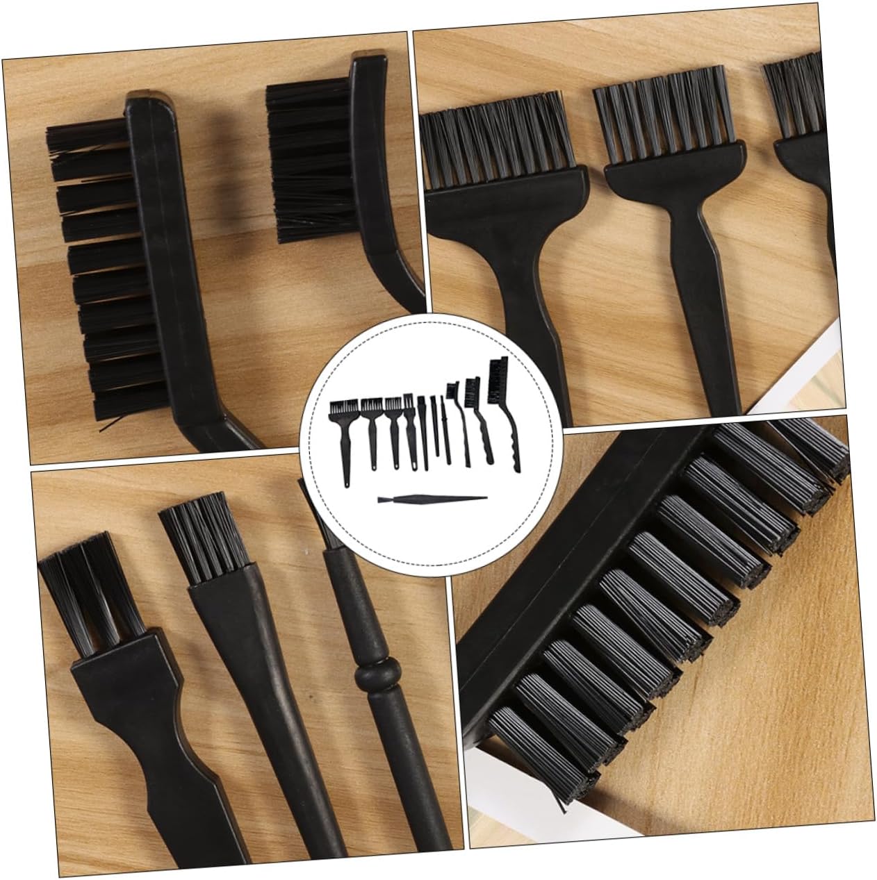 11pcs Complete Static Brush Kit for Computer Keyboard Motherboard CPU Cleaning Pa Materials Non-deformable