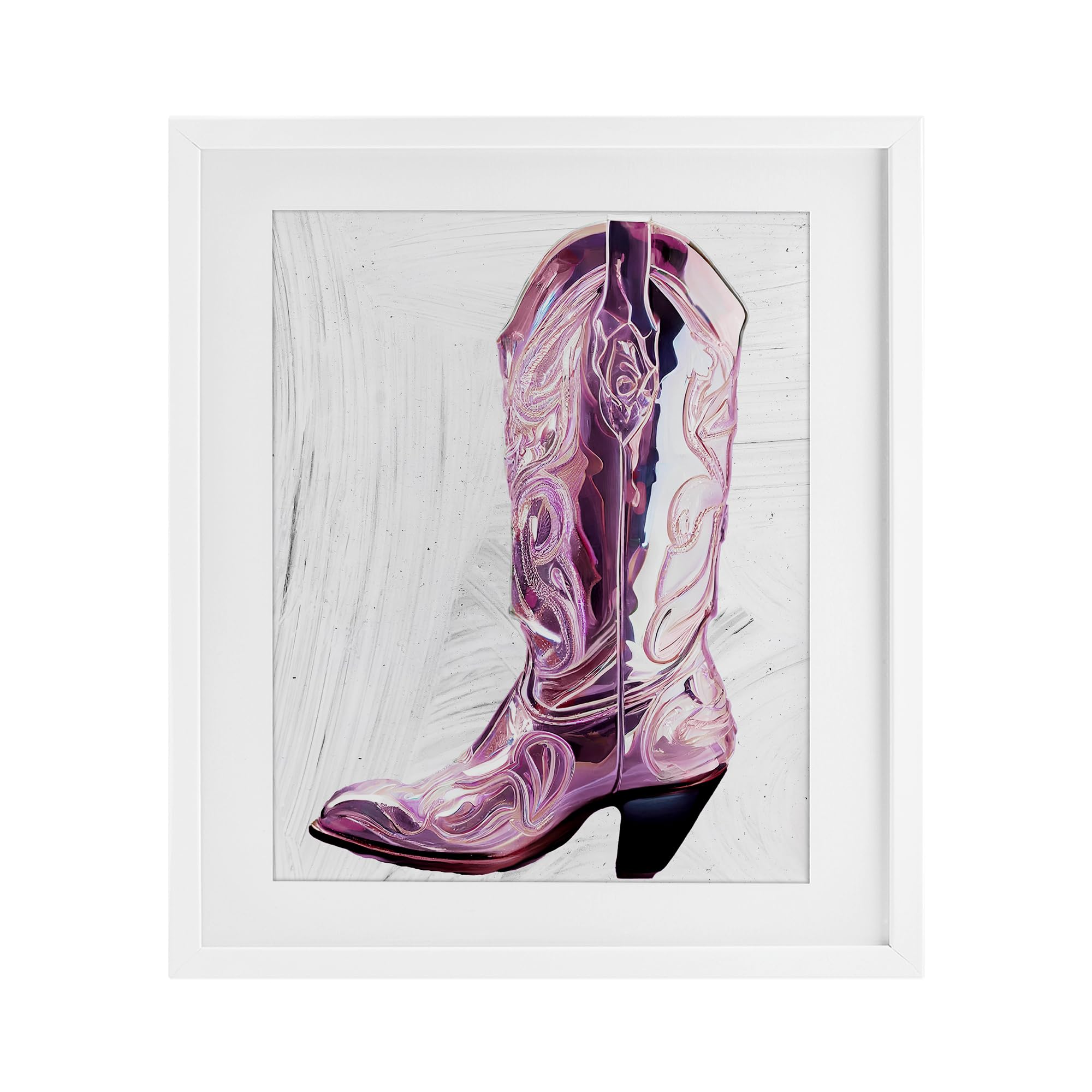 Cadre photo avec affiche Cowgirl Cendrillon sous verre par Stupell Industries