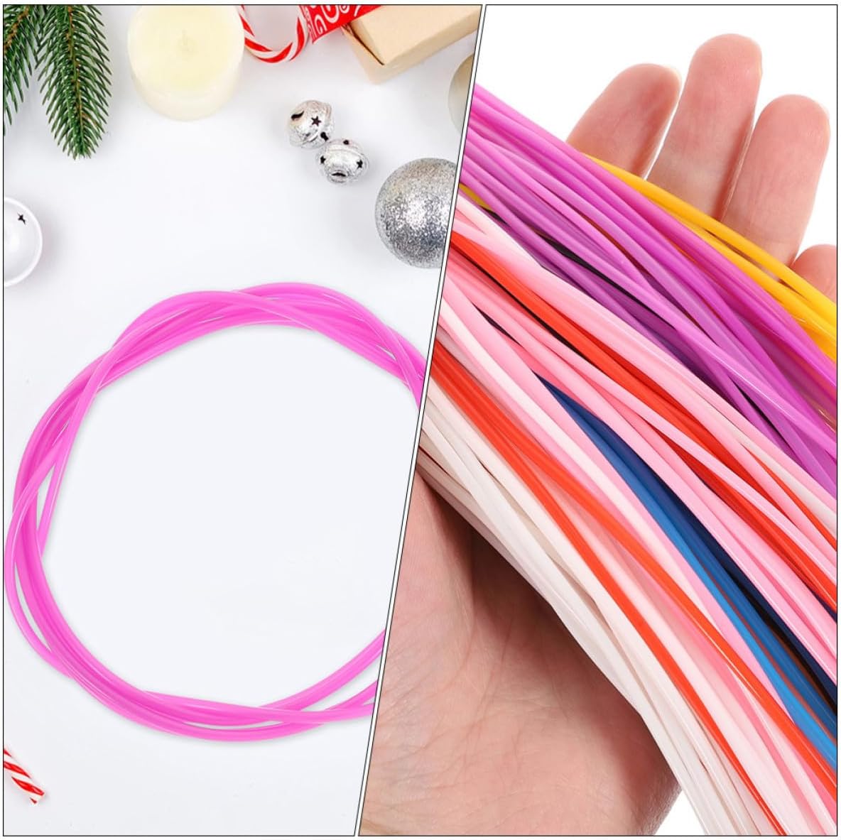200pcs Plastic Lacing Cord for Jewelry Making 1.8mm DIY Weaving Rope