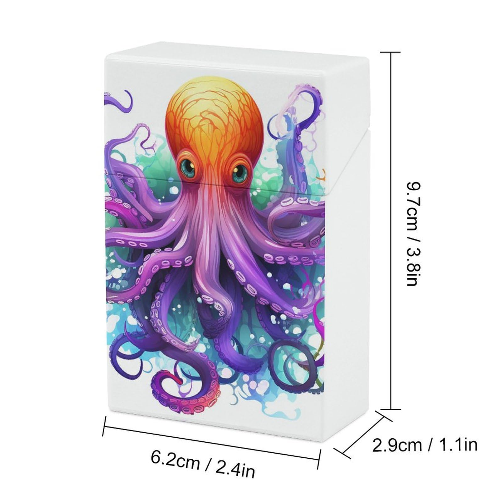 Amazon.com: Colorful Octopus Cigarette Case Box King Size 85mm 20 Capacity  Lightweight & Waterproof Cigarettes Case for Men Women Push to Open Funny  Purse Cigarettes Holder, Cigarette Accessories : Health & Household