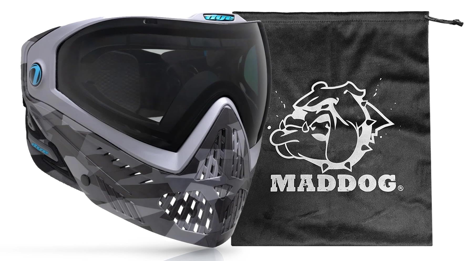 Maddog Dye i5 Thermal Dual-Pane Anti-Fog Lens Paintball Airsoft Mask Goggle System Combo with Microfiber Storage Bag | High Performance Safety Certified Protection - CB Urban Camo
