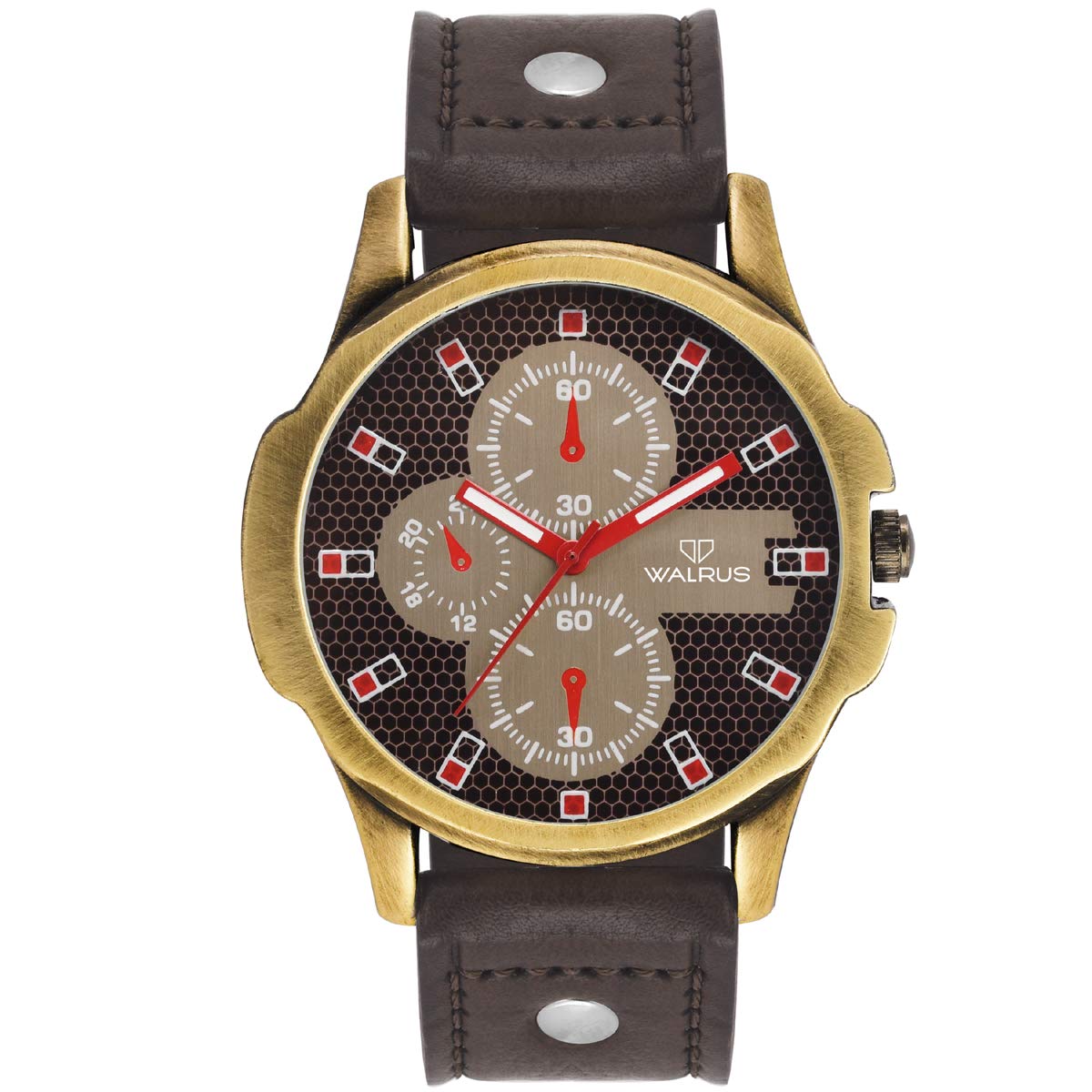 Walrus Machino Series Brown Men Wristwatch with Artificial Chronograph Display (B0C4L6LV2B) Amazon Price History, Amazon Price Tracker