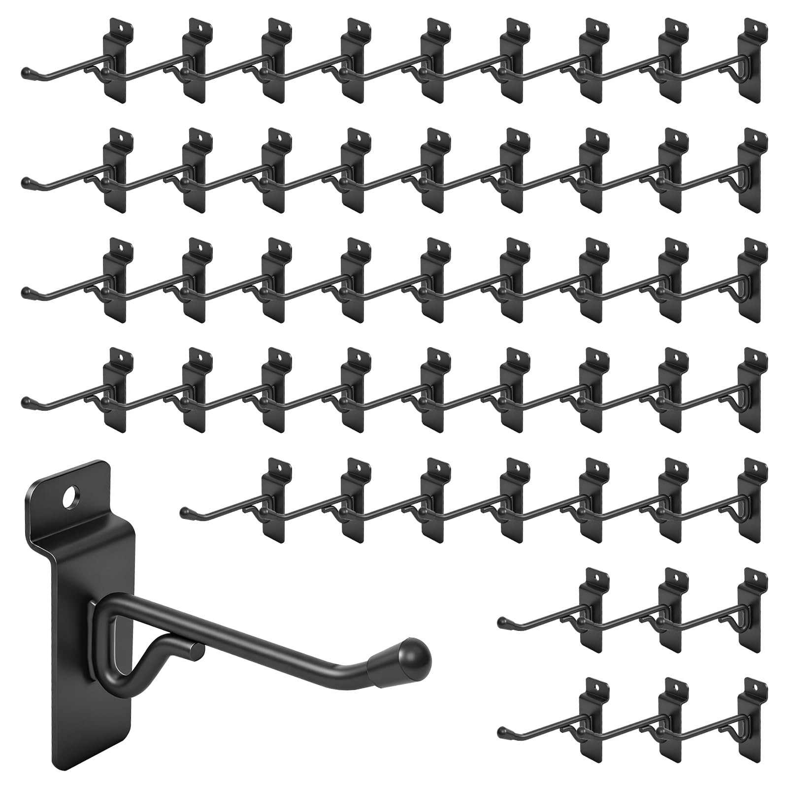 Slatwall Hooks - 50 Pack Heavy Duty -1 Slatwall Hooks - 50 Pack Heavy Duty -1