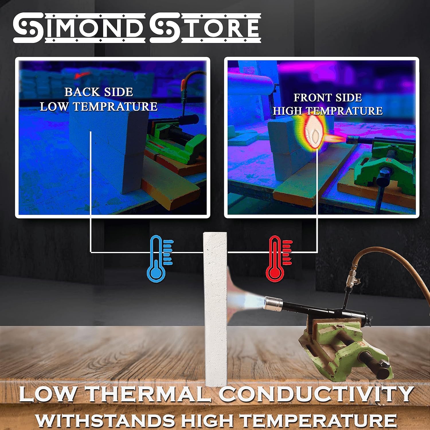 SIMOND STORE Ladrillos refractarios aislantes Suaves para forja, hornos, chimeneas, Estufas, Soldadura de Joyas, 2500F 1.9 cm x 11.4 cm x 22.9 cm, Paquete de 16 | Ladrillos refractarios para estufa de leña, forja, horno, chimenea, soldadura de joyas, bloq