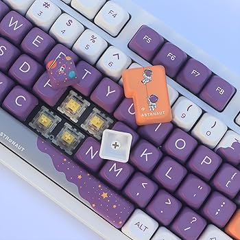 Aimi★ ZXMICYFA PBT Keycaps, 125 Keys Customized Keycaps, Cute Dyed