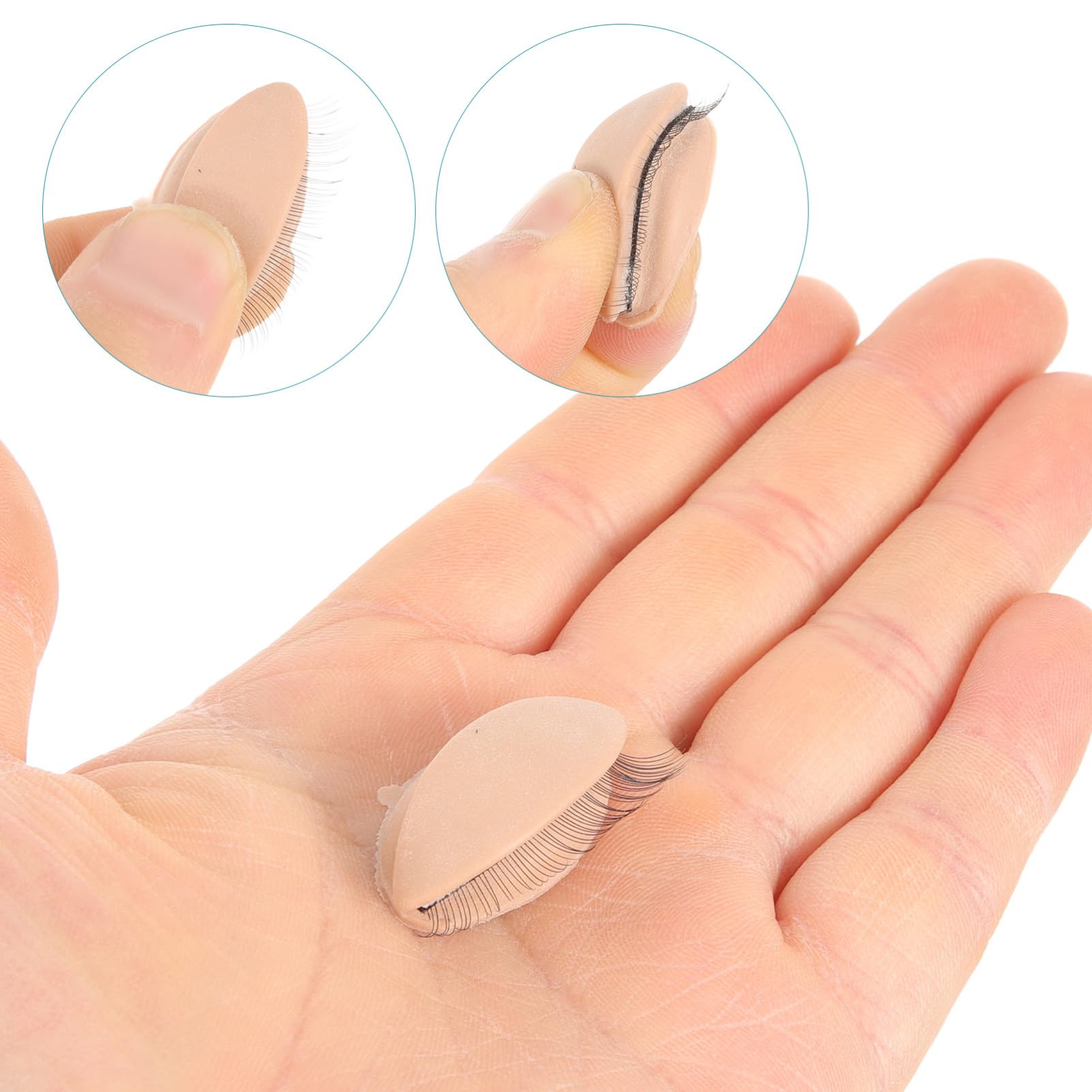 FOMIYES 3sets Lash Practice Eyelids Simulated Eyelashes Removable for Eyelash Mannequin 3pairs*3