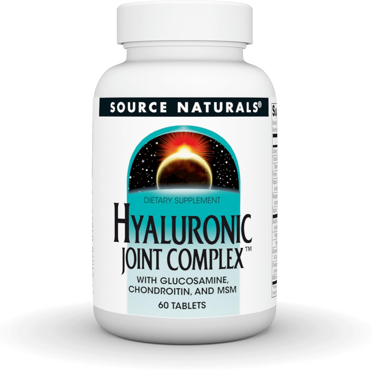 Source Naturals Hyaluronic Joint Complex with Glucosamine, Chondroitin & MSM Extra Strength - 60 Tablets