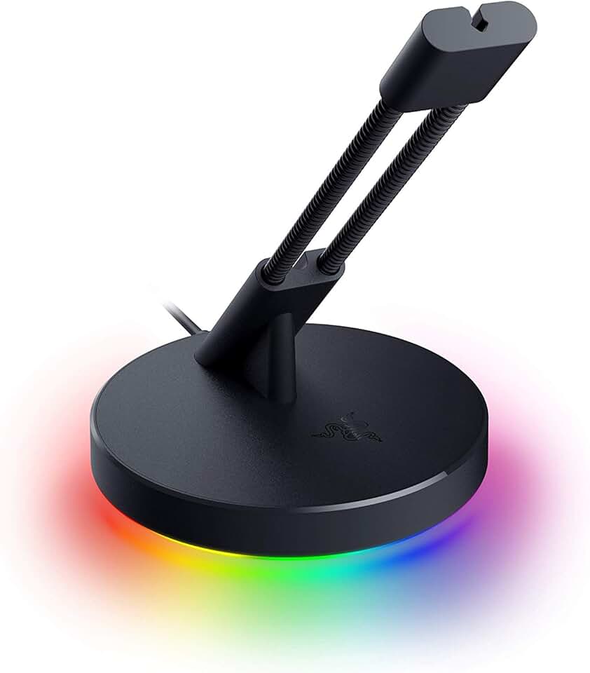 Razer Mouse para jogos Bungee V3 Chroma: suporte para mouse com fio sem arrasto - para desempenho em nível de esportes - base ponderada - pés antiderrapantes - preto clássico