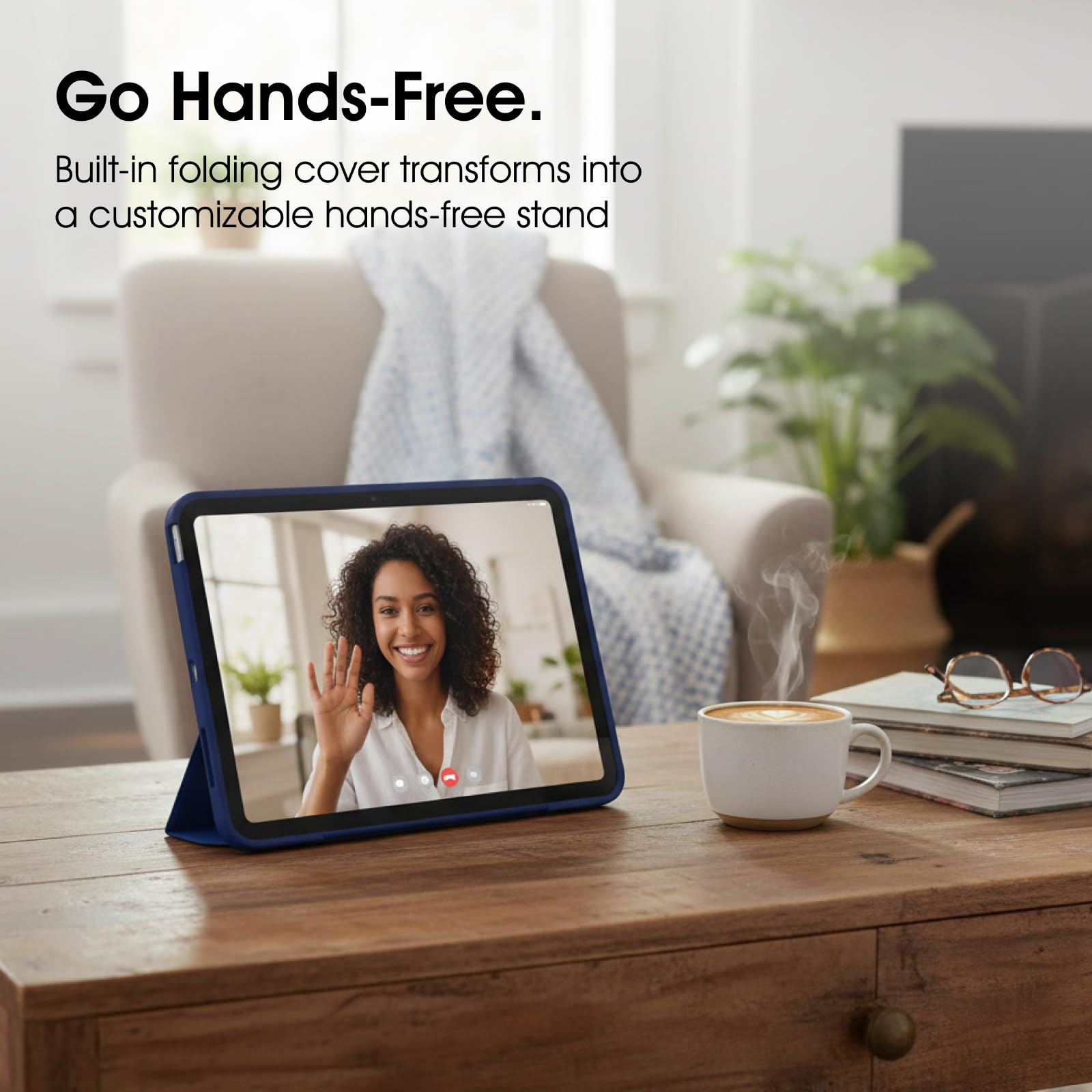 OtterBox Symmetry Folio-hoes voor Apple iPad Pro 11 (M5) 2025, (M4) 2024, schokbestendig, valbestendig, dunne beschermende folio-hoes, getest volgens militaire standaard, Zwart