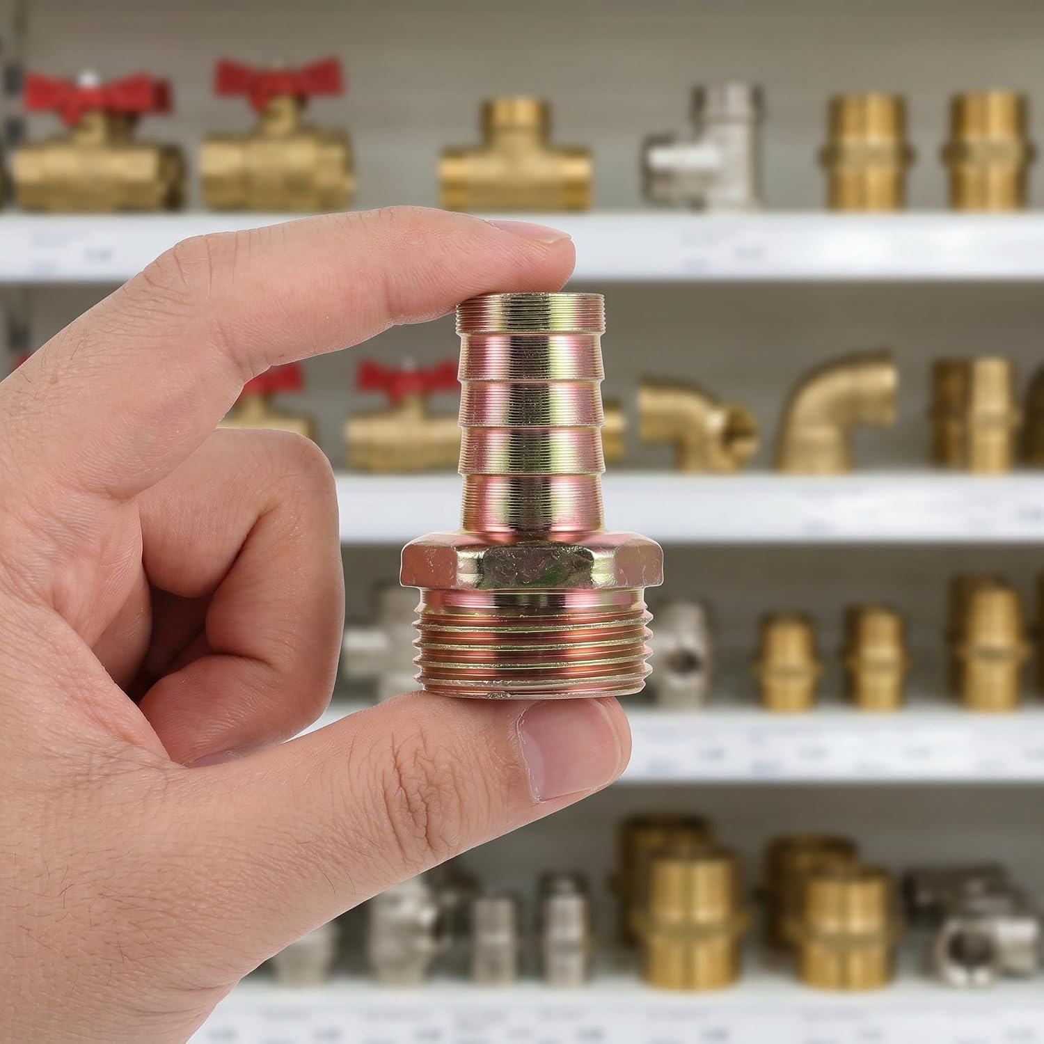 Toddmomy Barbed Hose Adapter: Pump Connector Parts for Submersible Water Pump, 3/4 Inch x 1 Inch NPT Male Fittings for Deep Well Irrigation
