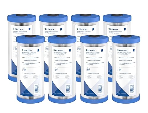 Miniatura 7 de Pentair Pentek R50-BB - Filtro de agua de sedimentos azules grandes, 10 pulgadas, cartucho de filtro de poliéster plisado para toda la casa, 10 x