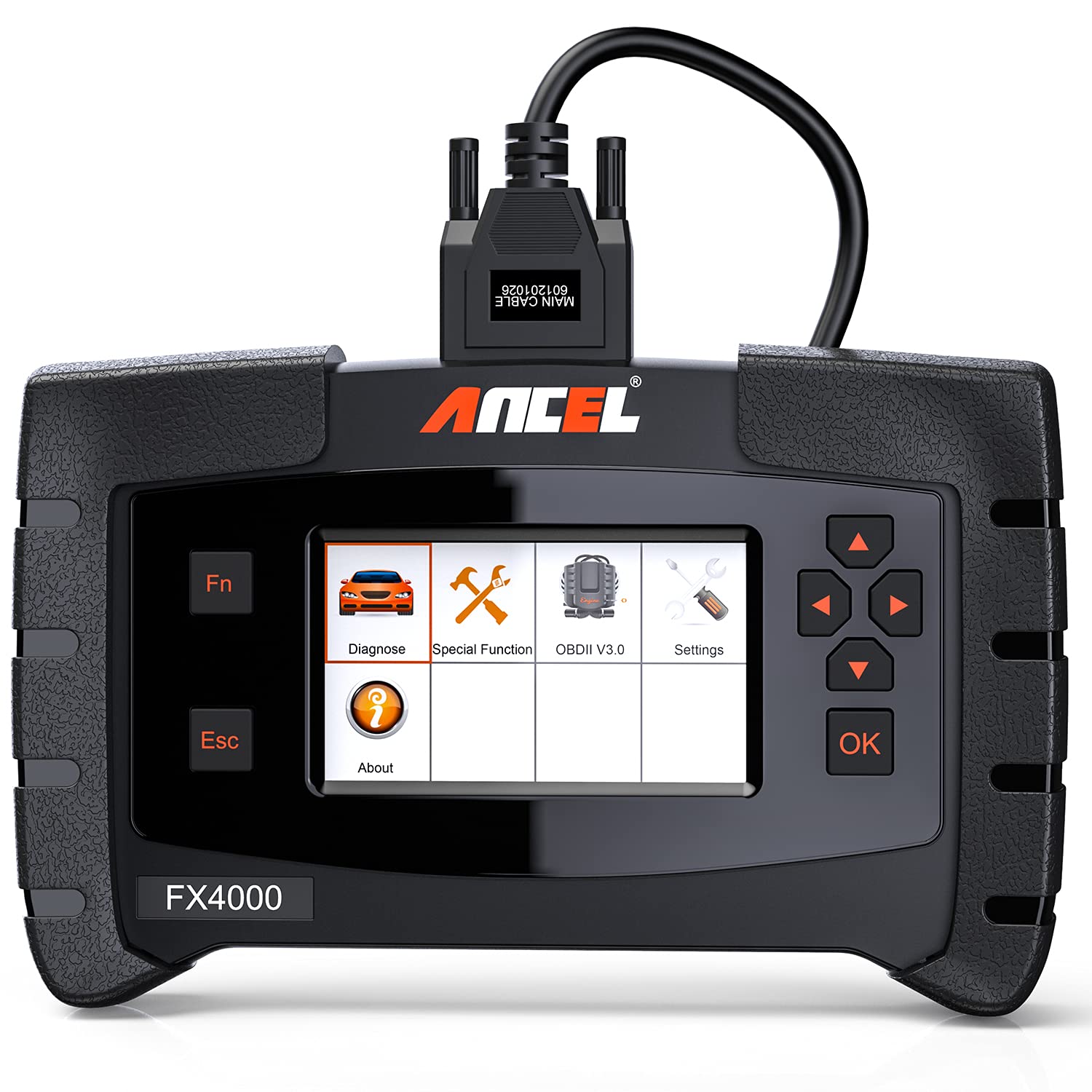 ANCEL FX4000 Pro All System Automotive OBD II Scan Tool Vehicle OBD2 Diagnostic Scanner Car Code Reader for Check Engine Transmission ABS SRS ESP SAS TPMS with EPB Reset ABS Bleeding