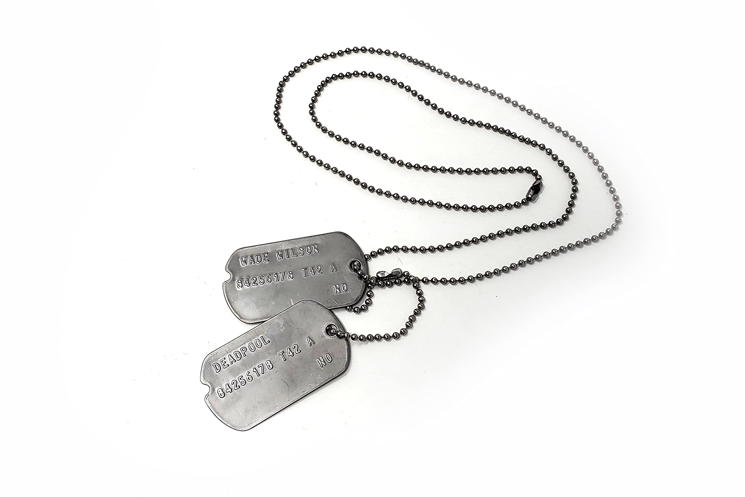 Dark Matter PropsWade Wilson Deadpool Military Dog Tags - Screen Accurate (Wade Wilson/Deadpool)