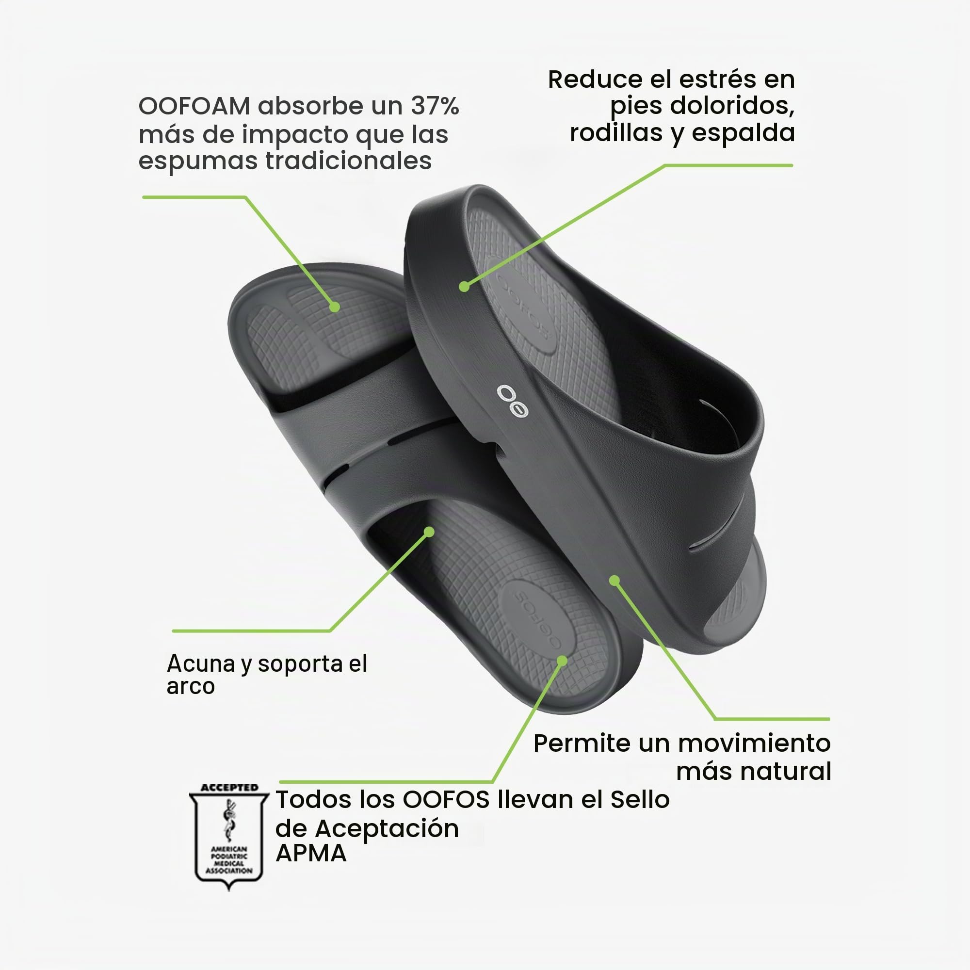 OOFOS Ooahh Sport - Pantuflas Unisex adulto