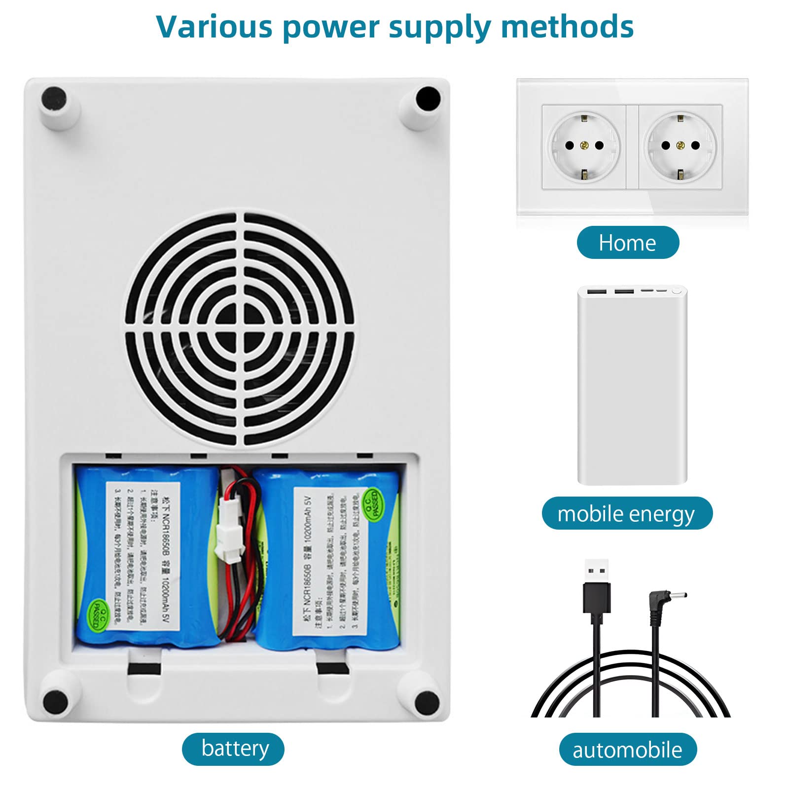 Refrigerador de medicamentos y Enfriador de insulina, Bolsa enfriadora portátil de Alta Capacidad de 2-18 °C, Mini Enfriador de insulina USB táctil Inteligente de Alta Capacidad 4xBattery