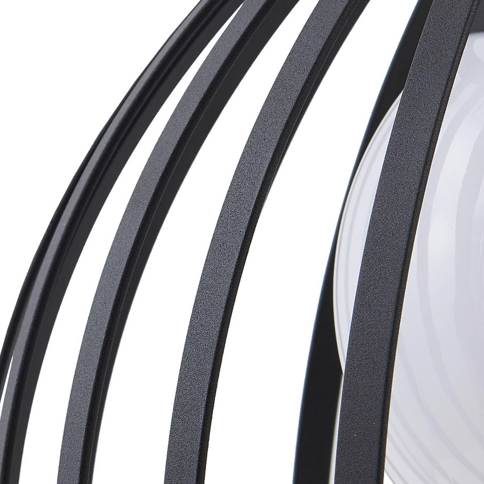 Lucande Marrin Suspension Noir Métal E27 Intensité Variable Moderne